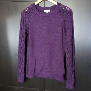 Purple Sparkly Sweater - Size S fits like M
